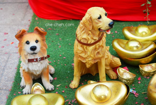 Dog Figurines For Year Of Dog @ Kuan Yin Temple, Klang